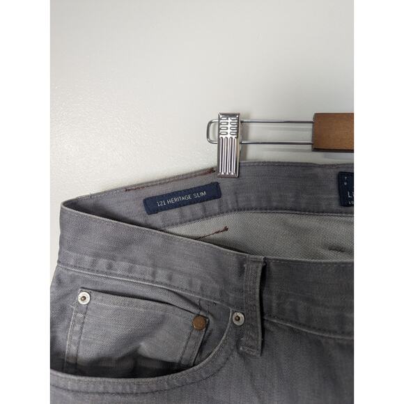 Lucky Brand Men's 121 Heritage Slim Denim Jeans Perth Gray 36x32 Distressed - Picture 12 of 13